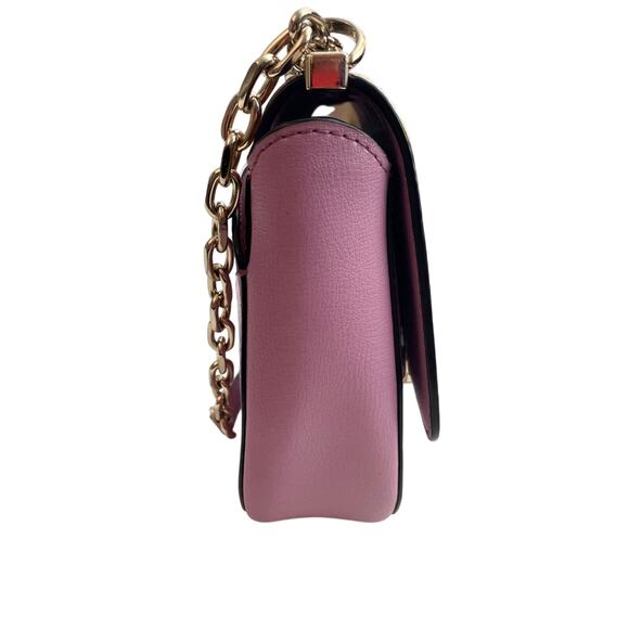 Kate Spade Robyn Exotic Leather Print Chain Saddle Bag Dust Bag EUC - Picture 13 of 14